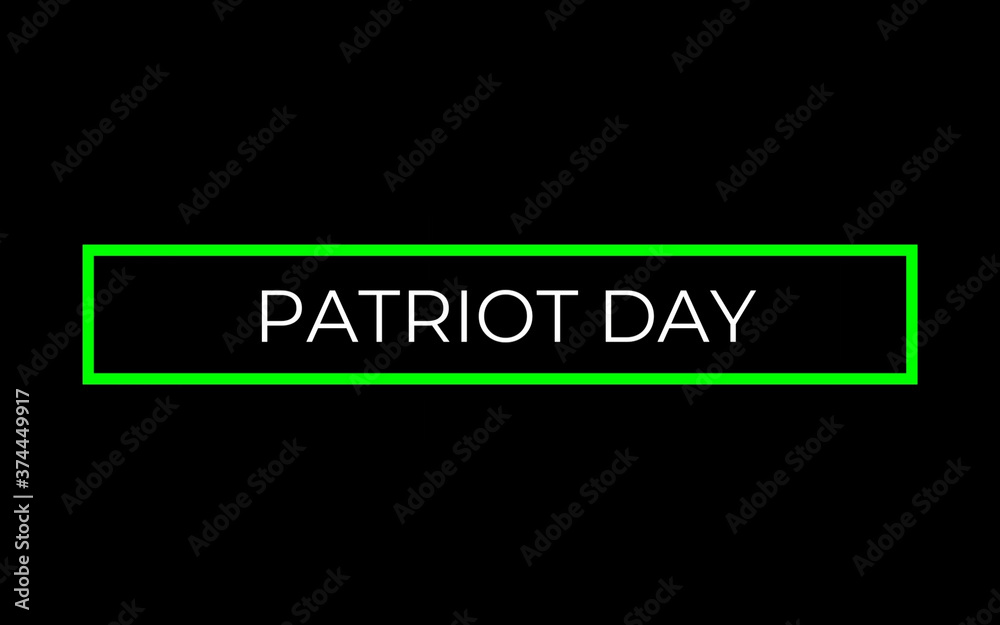 Words Patriot day on a black background. Lettering Words Patriot day on a black background. Lettering