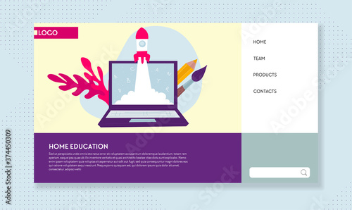 Home education, platform with tasks and homework system