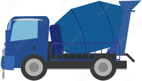 可愛いミキサー車のイラスト