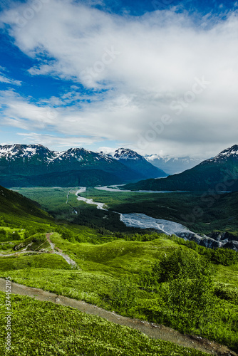 mountain landscape with blue sky