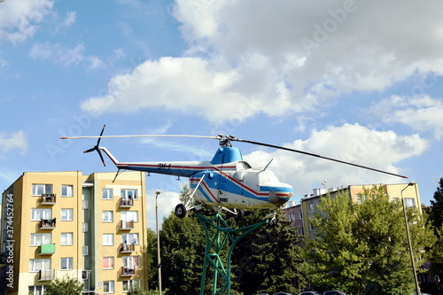 charakterystyczne miejsce helikopter photo