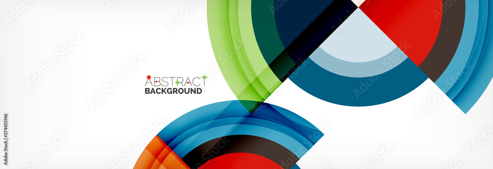 Round shapes, triangles and circles. Modern abstract background Round shapes, triangles and circles. Modern abstract background