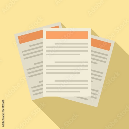 Conclusion papers icon. Flat illustration of conclusion papers vector icon for web design