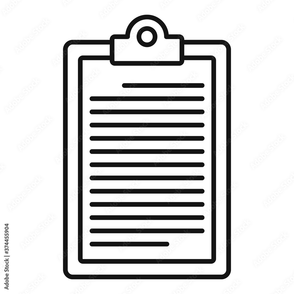 Conclusion clipboard icon. Outline conclusion clipboard vector icon for web design isolated on white background Conclusion clipboard icon. Outline conclusion clipboard vector icon for web design isolated on white background