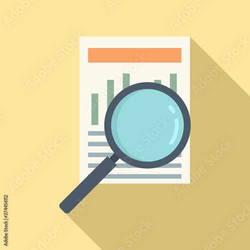 Search audit info icon. Flat illustration of search audit info vector icon for web design