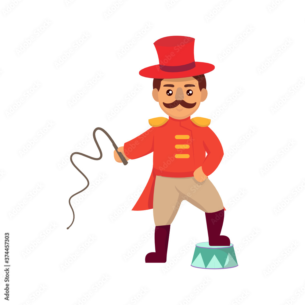 Cute circus character mascot design illustration