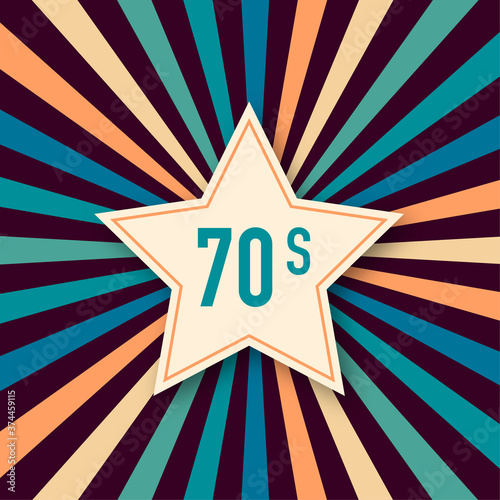 70s, 1970 abstract vector stock retro lines background. Vector illustration.