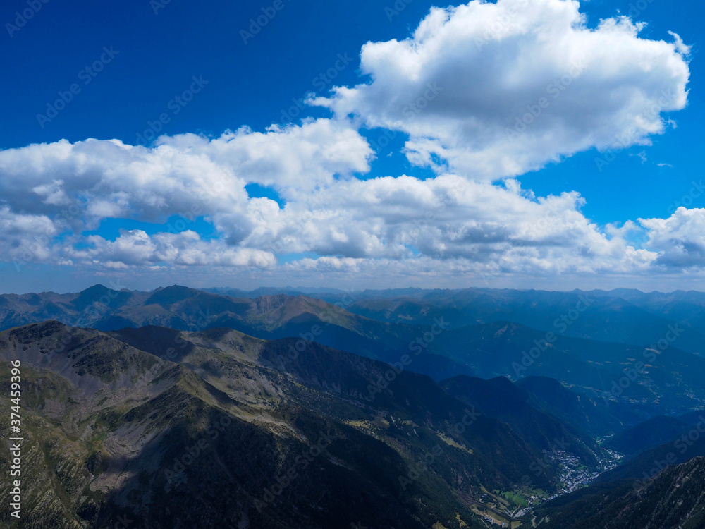 mountains of Andorra from the top of Arinsal
