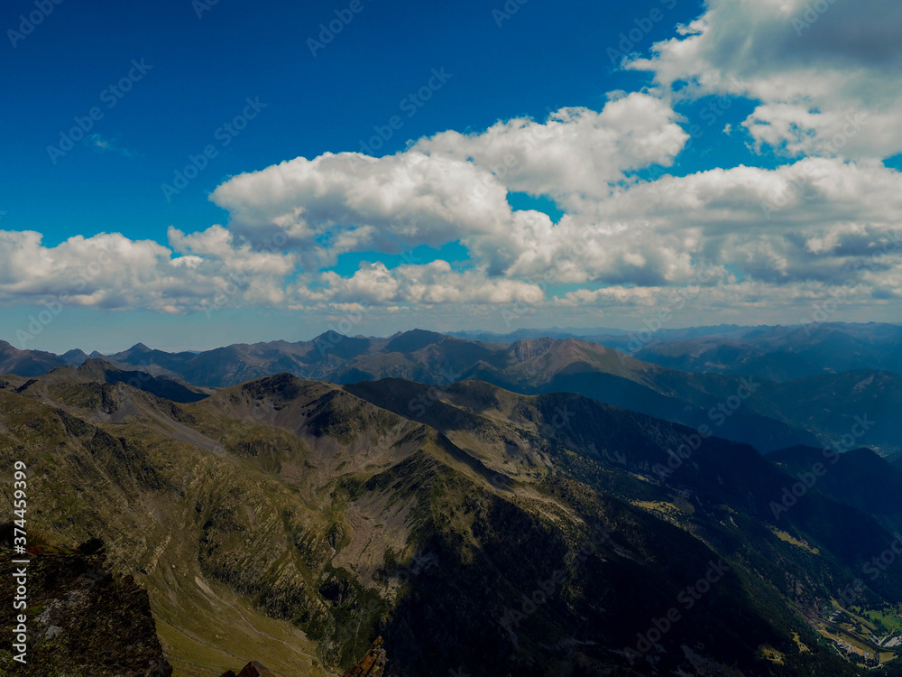 mountains of Andorra from the top of Arinsal