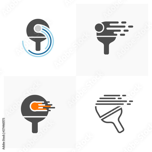 Set of Table Tennis logo design concepts. Sport labels vector illustration for ping pong club