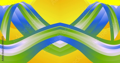 4k 3D animation of rows of colorful multi-colored stripes. The motion background of the geometric pattern. 3D - rendering