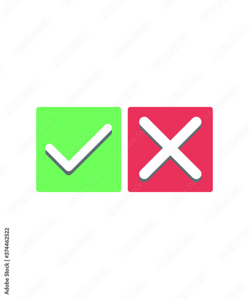 checklist and cross icons vector checklist and cross icons vector