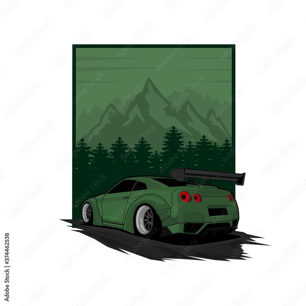 car in the mountain