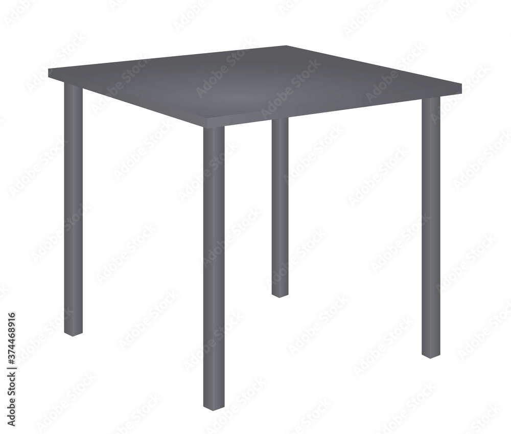 Grey classic home table. vector illustration Grey classic home table. vector illustration