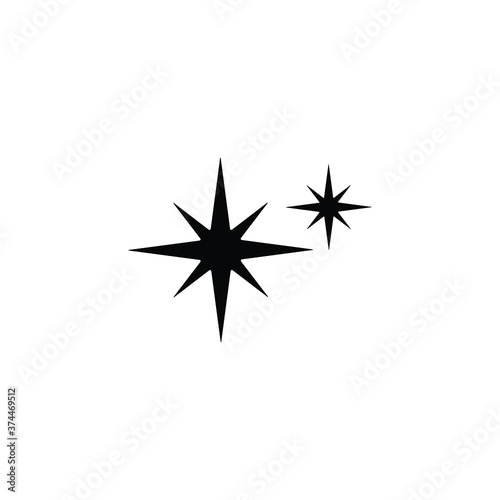 Stars icon vector isolated on white