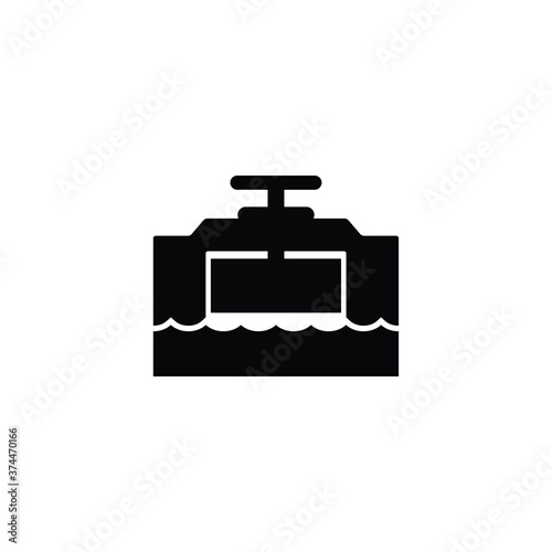 weir icon vector isolated on white