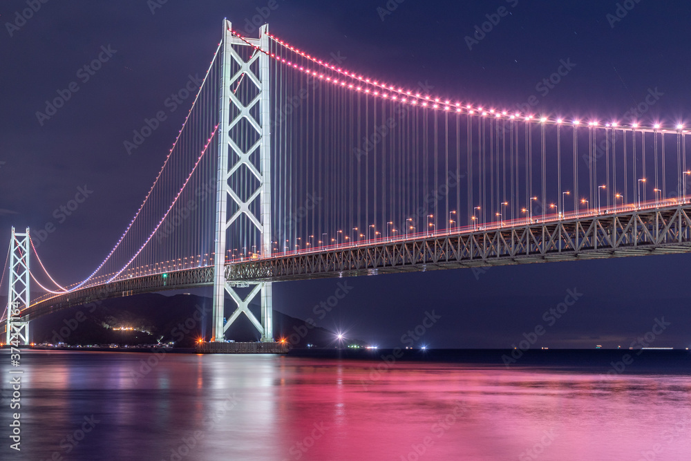明石海峡大橋の夜景