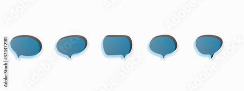 Set of speech bubble quote icons. Flat vector design