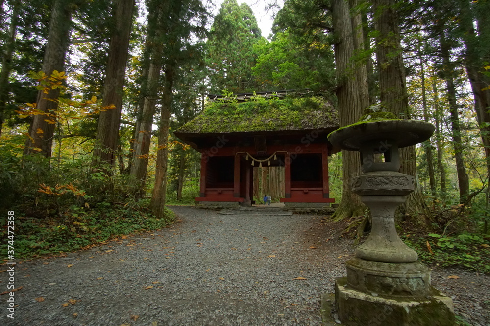 Japanese religious architecture in Togakushi, Nagano, Japan Japanese religious architecture in Togakushi, Nagano, Japan