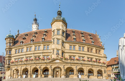 View at the Building of Town Hall in Rothenburg ob der Tauber - Germany