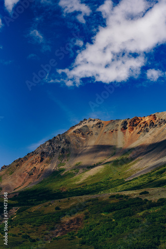 mountain landscape with clouds