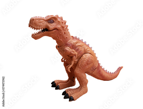 Tyrannosaurus dinosaur  children s toys isolated on a white background