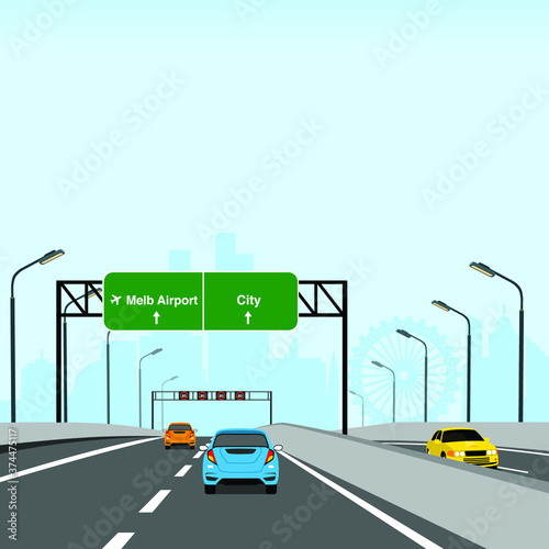Australia highway road background vector art