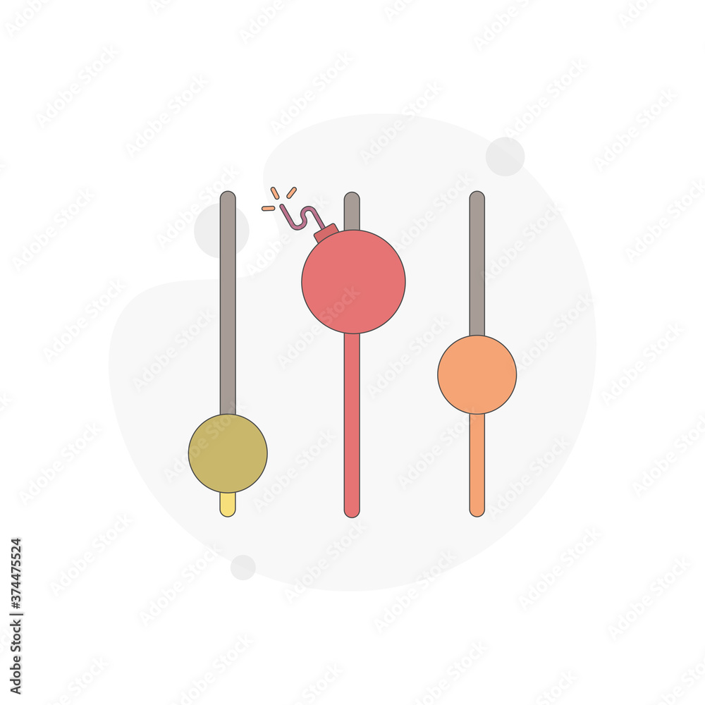 Level of Risk icon. Simple element illustration. Level of Risk vector flat illustration on white Level of Risk icon. Simple element illustration. Level of Risk vector flat illustration on white
