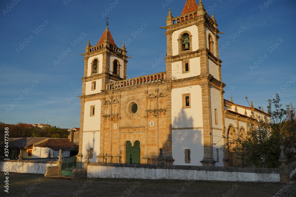 Church in Outeiro, beautiful village of Portugal. Europe.