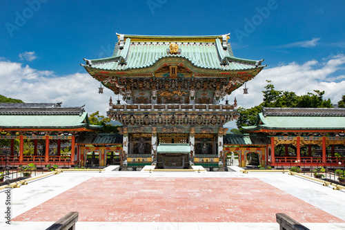Obraz na płótnie 耕三寺 孝養門 -日本各地の古建築を模して建てられた堂塔が建ち並ぶ-
