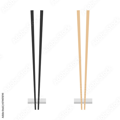 Chopsticks vector. chopsticks white background.