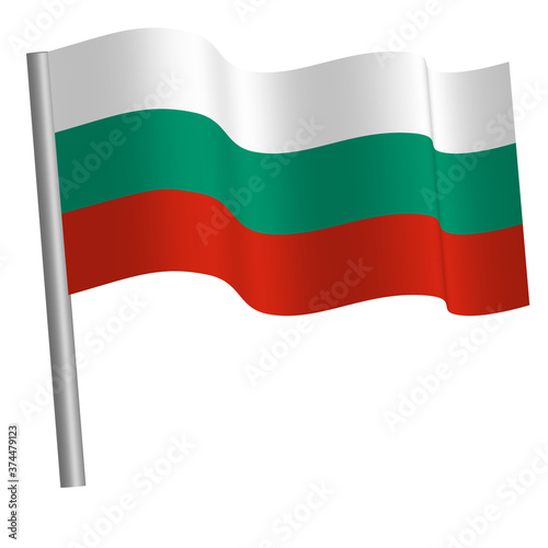 Free Download Bulgarian flag waving on a pole - GFXLoad