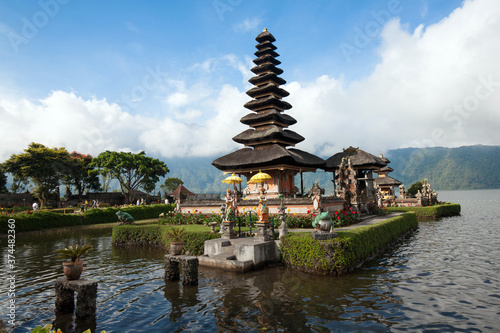 Ulun Danu Temple complex at Lake Bratan in Bedugul, Bali, Indonesia