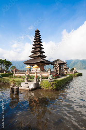 Ulun Danu Temple complex at Lake Bratan in Bedugul, Bali, Indonesia
