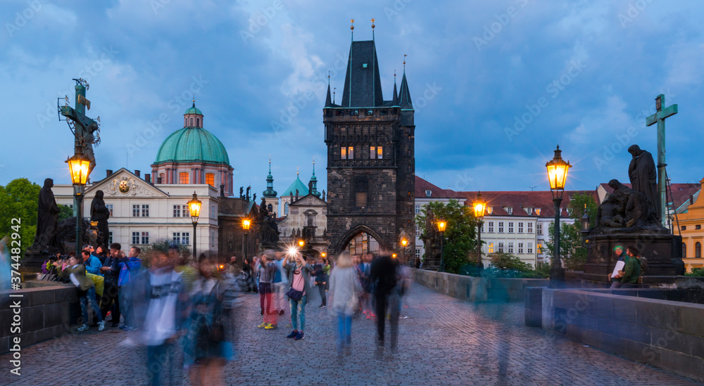 Fototapeta premium Charles Bridge, Prague, Czech Republic, Europe