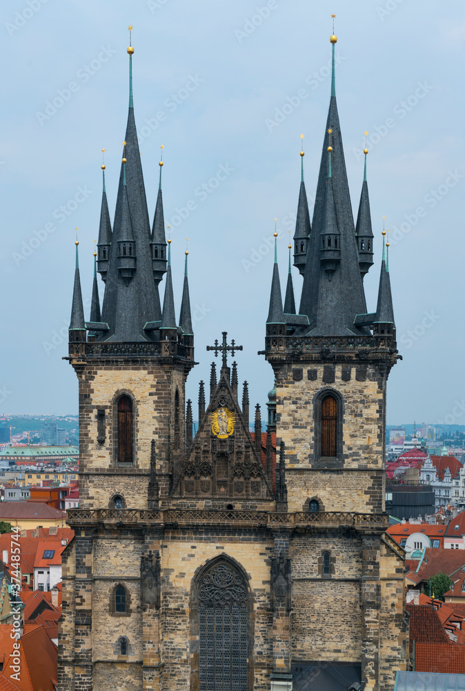 Fototapeta premium Church of Our Lady before Týn, Old Town Square, Prague, Czech Republic, Europe