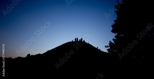 Silhouette of a group of people against the sky