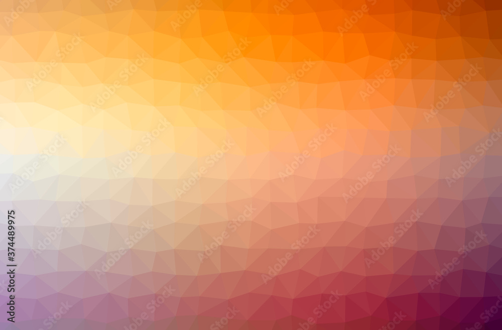 Fototapeta premium Illustration of abstract Orange horizontal low poly background. Beautiful polygon design pattern.