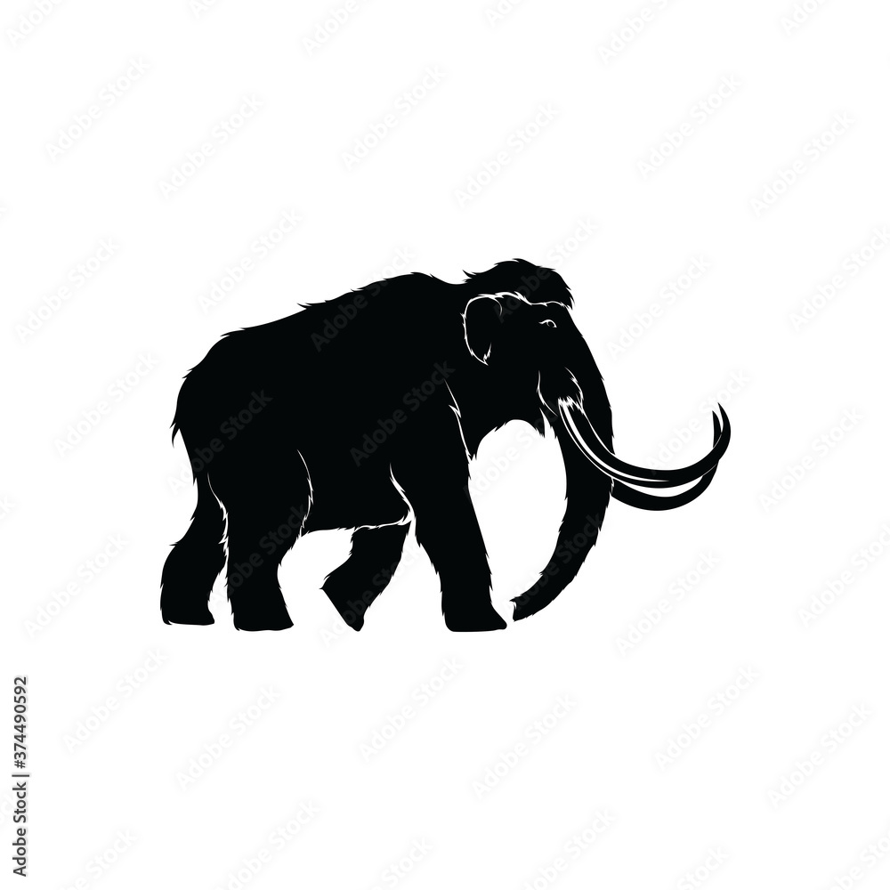 Obraz premium Mammoth Logo Template Design Vector