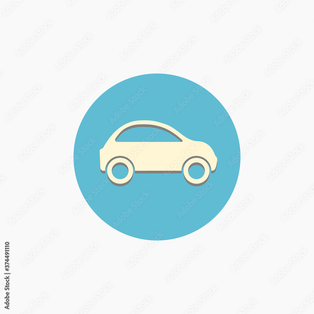 Vector illustration of auto flat icon on light background. Vector illustration of auto flat icon on light background.