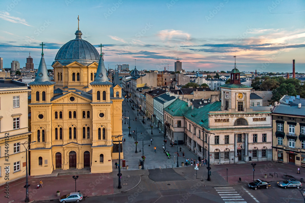 City of Łódź - view of Plac Wolności.	 - obrazy, fototapety, plakaty 