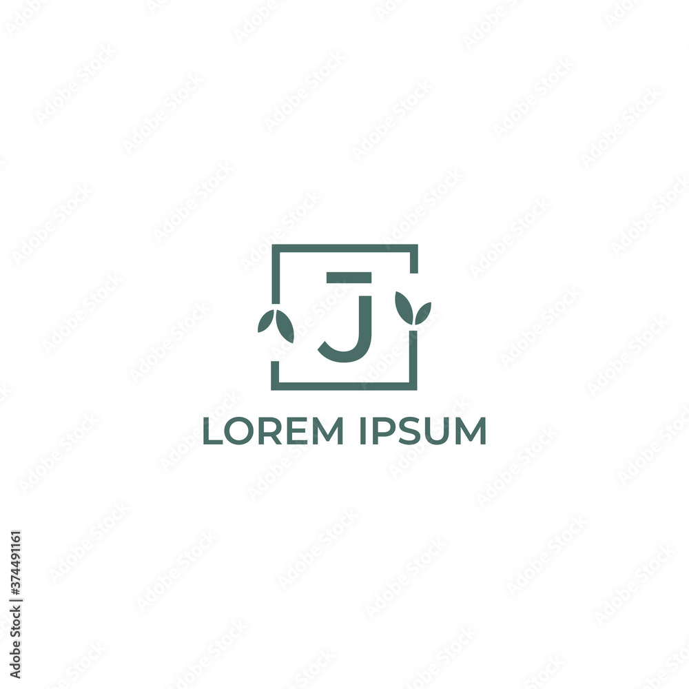 Sign the letter J Brand Identity natural logo design vector template Sign the letter J Brand Identity natural logo design vector template