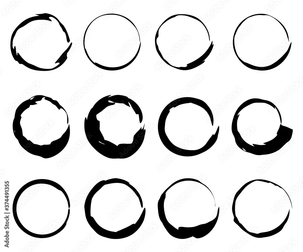 和風の円形の線素材 Stock Vector Adobe Stock
