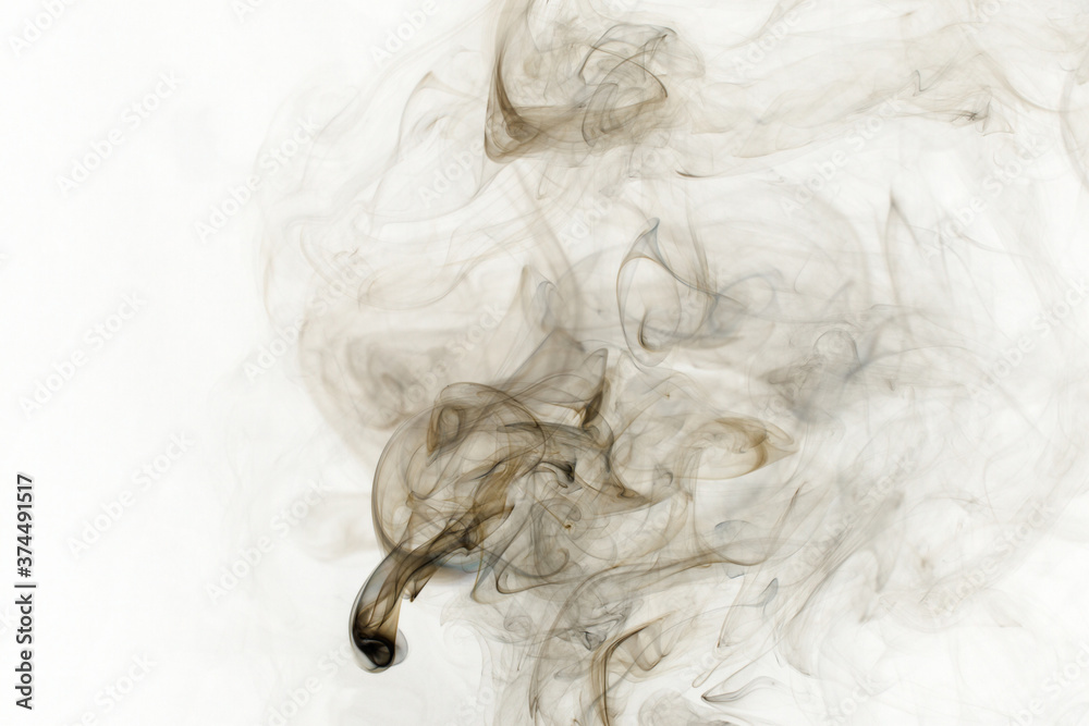 Black smoke on white background Black smoke on white background