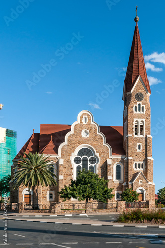View of the historic Christuskirche in Windhoek photo