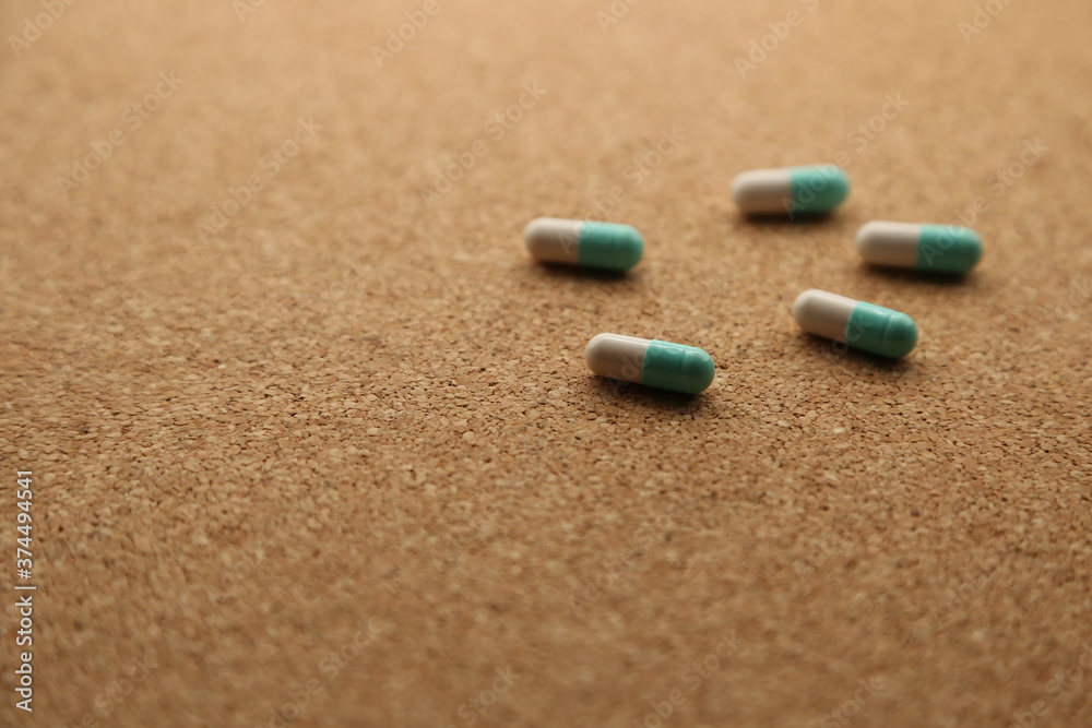 pills on the table pills on the table
