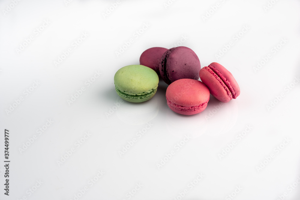 macaroons on a white background macaroons on a white background