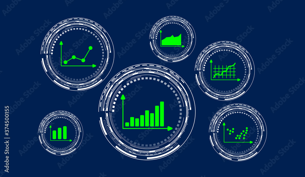 Concept of graphical analysis Stock Illustration | Adobe Stock