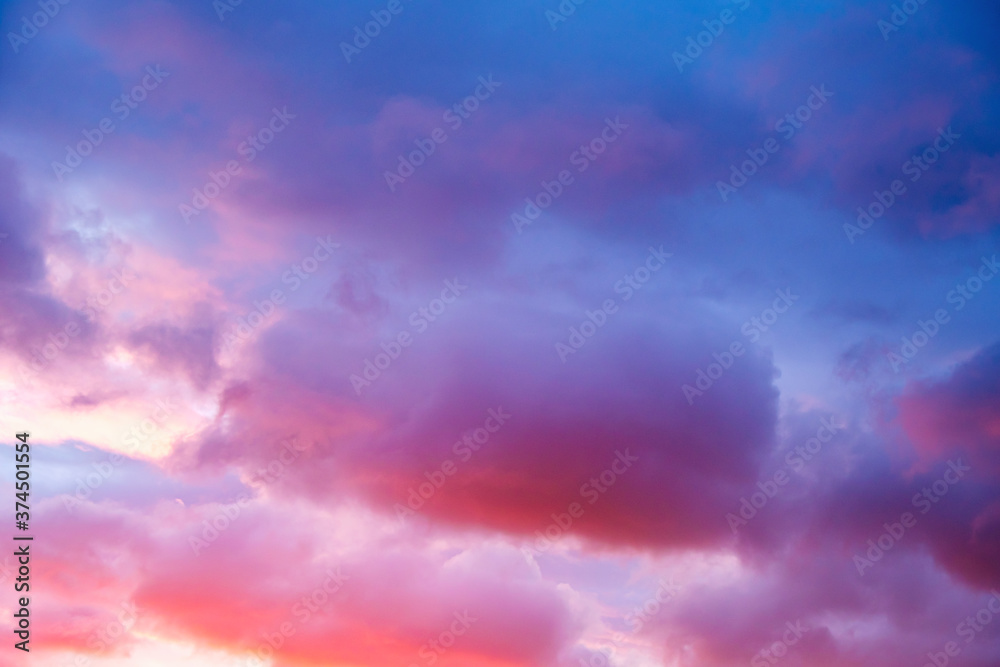 Twilight sky and cloud at sunset - obrazy, fototapety, plakaty 