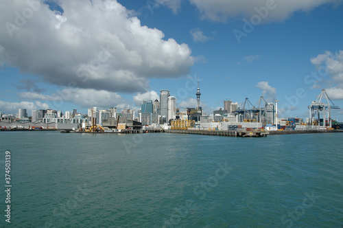 Auckland harbor skyline